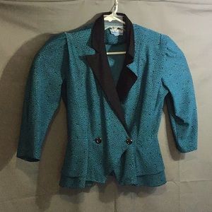 JUST DUCKY  women’s top  sz 10  blue and black